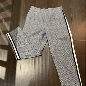 💵 BOGO free. Plaid pants with racer stripe down the side.  Size Medium.
